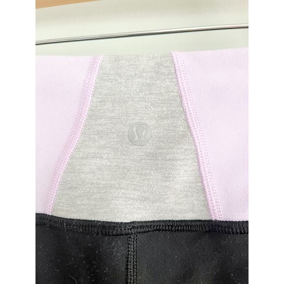 Lululemon | NWT | Embody Crop | Black Pretty Purple Heathered Medium Grey | Sz 4 - Picture 10 of 12